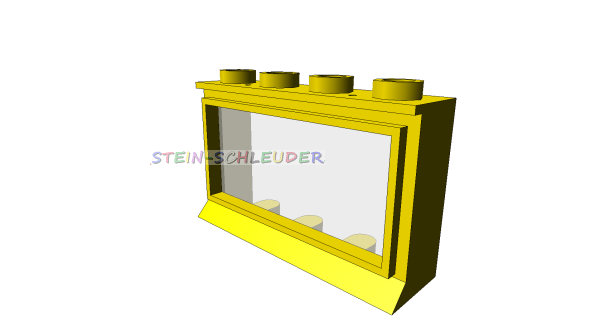 Lego Fenster mit Glas 1 x 4 x 2 (453bc01)