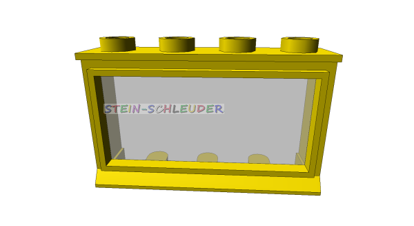 6x rote Lego Fenster 1 x 4 x 2 mit Glas (453cc01)