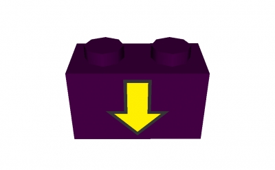 Lego Stein 1 x 2 bedruckt (3004p04)
