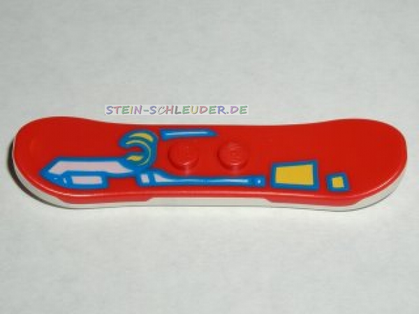 Lego Minfigur Snowboard bedruckt (46203pb05c01)