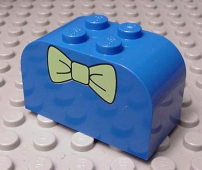 Lego Stein 2 x 4 x 2 abgerundet mit Aufdruck (4744px8)