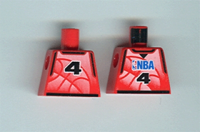 Lego Basketball Torso NBA-Spieler Nr 4 (973bpb157)