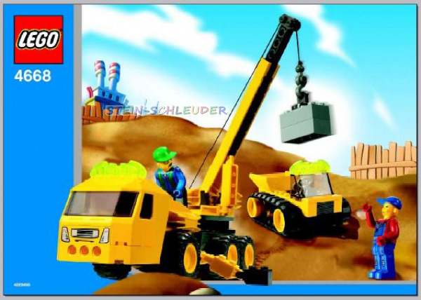 Lego Town Bauanleitung -Outrigger Construction Crane- (4668)