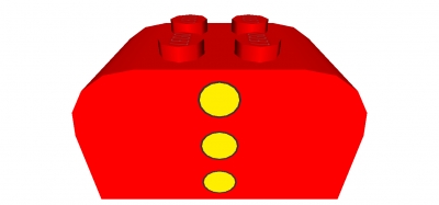 Lego Stein 2 x 4 x 2 abgerundet mit Aufdruck (4744p05)