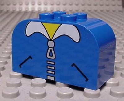 Lego Stein 2 x 4 x 2 abgerundet mit Aufdruck (4744px12)