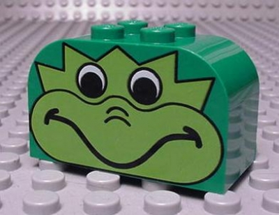 Lego Stein 2 x 4 x 2 abgerundet mit Aufdruck (4744px13)