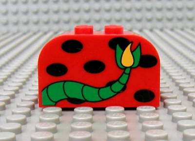 Lego Stein 2 x 4 x 2 abgerundet mit Aufdruck (4744px24)