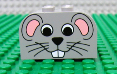 Lego Stein 2 x 4 x 2 abgerundet mit Aufdruck (4744px28)