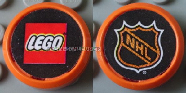 Lego Hockey-Puck mit Sticker (47576pb01)