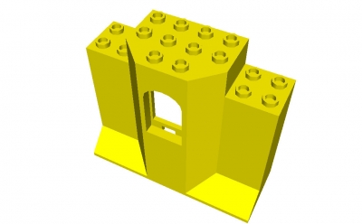 Lego Burgwand mit Fenster 3 x 8 x 6 (48490)