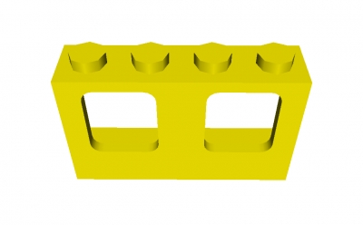 Lego Flugzeugfenster 1 x 4 x 2  (4863)