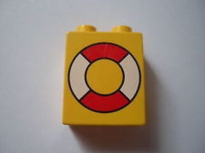 Lego Wand 1 x 2 x 2 mit Sticker (4864pb111)