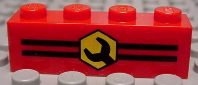 Lego Stein 1 x 4 mit Aufdruck (3010px6)