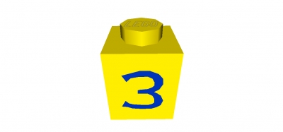 Lego Stein 1 x 1 bedruckt (3005pt3)