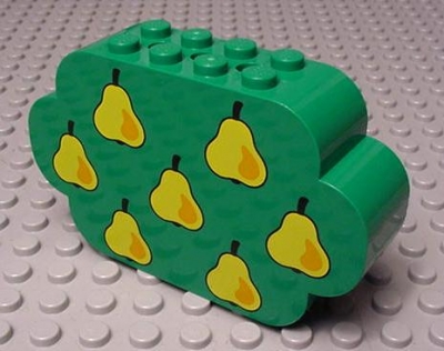 Lego Stein 2 x 8 x 4 mit runden Ecken bedruckt (6214px1)