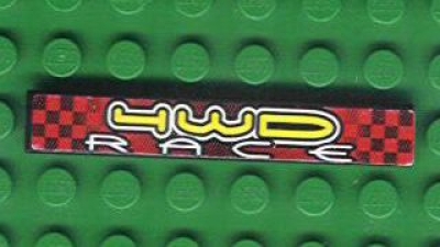 Lego Fliese 1 x 6 mit Sticker ( 6636pb037)
