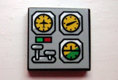 Lego Fliese 2 x 2 mit Sticker (3068bpb220)