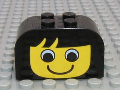 Lego Stein 2 x 4 x 2 abgerundet mit Aufdruck (4744p01)