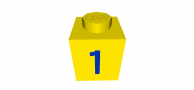 Lego Stein 1 x 1 bedruckt (3005pt1)
