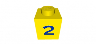 Lego Stein 1 x 1 bedruckt (3005pt2)
