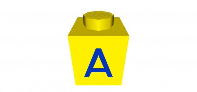 Lego Stein 1 x 1 bedruckt (3005pta)