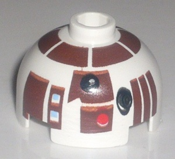 Lego Rundkuppel 2 x 2 Starwars mit R7-D4 Aufdruck (553pb008)