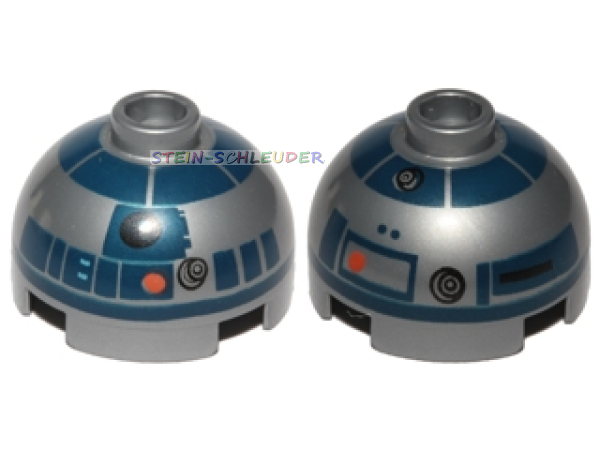 Lego Rundkuppel 2 x 2 Starwars mit R2-D2 Aufdruck (553pb017a)