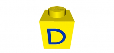 Lego Stein 1 x 1 bedruckt (3005ptd)