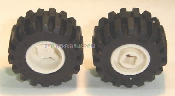 12 x Lego Rad 20 x 11 (6015x6014b) mit gelben Felgen