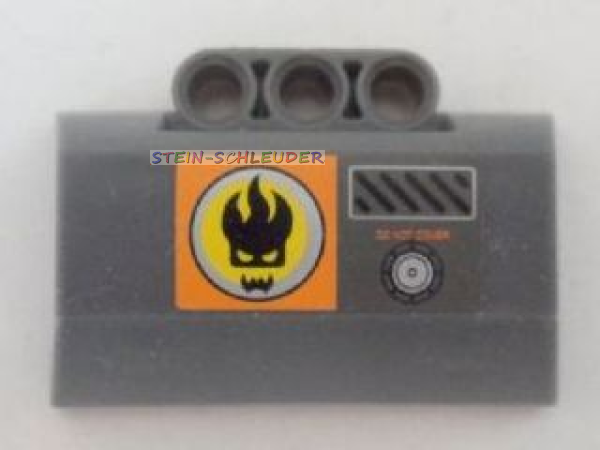 Lego Technik Motorblock-Hälfte mit Sticker (61069pb003l)