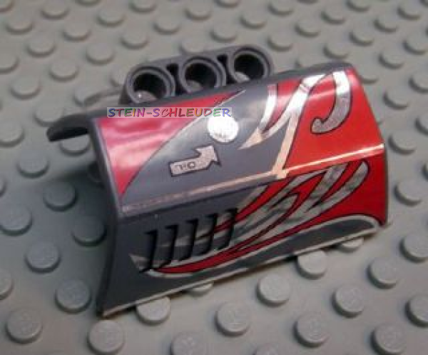 Lego Technik Motorblock-Hälfte mit Sticker (61069pb004l)