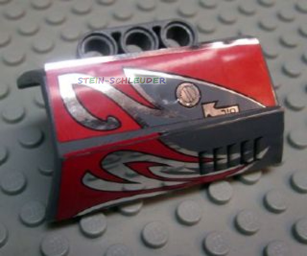 Lego Technik Motorblock-Hälfte mit Sticker (61069pb004r)