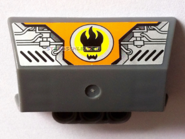 Lego Technik Motorblock-Hälfte mit Sticker (61069pb009)