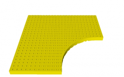 Lego Grundplatte 24 x 24 x 1 mit rundem Ausschnitt (6161)