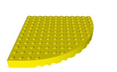 Lego Platte 16 x 16 x 1 Viertelkreis (33230)