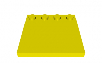 Lego Fliese 4 x 4 mit Noppenreihe (6179)