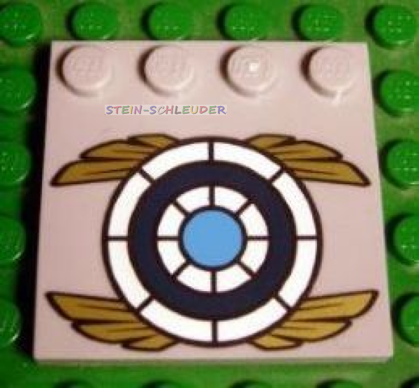 Lego Fliese 4 x 4 mit Noppenreihe bedruckt (6179pb054)