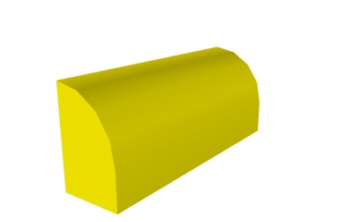 Lego Stein mit Rundung 1 x 4 x 1 (6191)