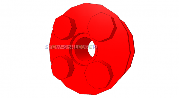 8 x Lego Rad 17 x 7 (6248) in rot