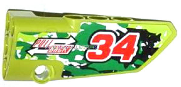 Lego Technik Verkleidungspaneel #4 mit Sticker (64391pb009)