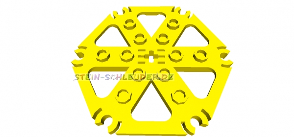 Platte 6 x 6 Hexagonla mit Clips (64566)