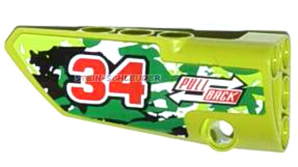 Lego Technik Verkleidungspaneel #3 mit Sticker (64683pb009)