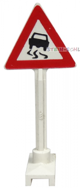 Lego Verkehrsschild -Schleudergefahr- (649pb08b)