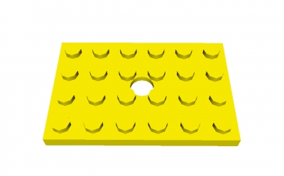 Lego Platte 4 x 6 mit Loch (709)