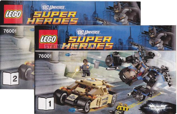 Lego Super Heroes  Bauanleitung -The Bat vs. Bane: Tumbler Chase- (76001)