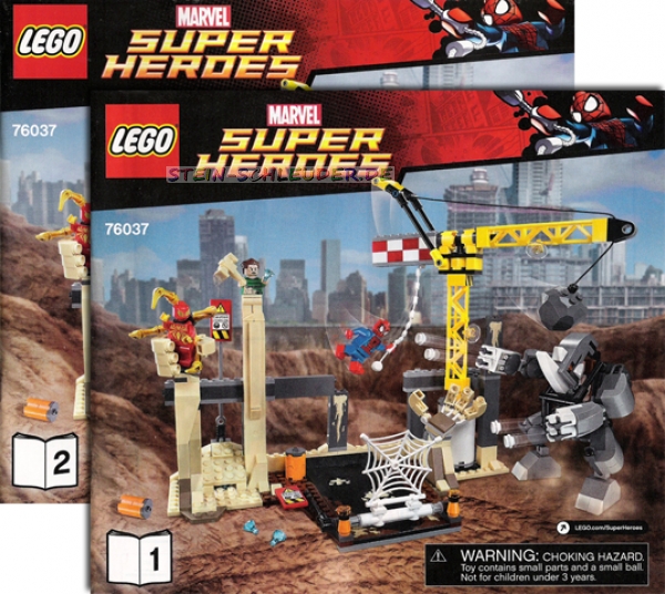 Lego Super Heroes Bauanleitung -Rhino and Sandman Super Villain Team-up- (76037)