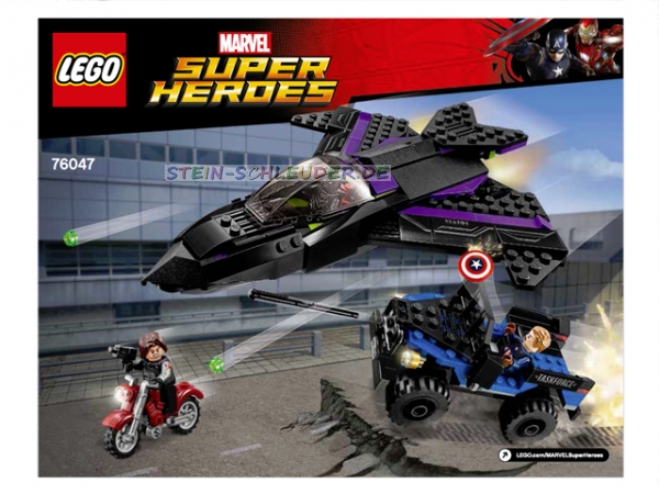Lego Super Heroes Bauanleitung -Black Panther Pursuit- (76047)