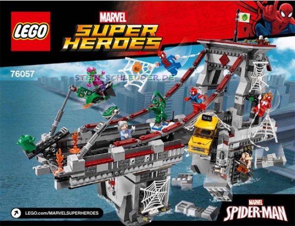 Lego Super Heroes Bauanleitung -Web Warriors Ultimate Bridge Battle- (76057)