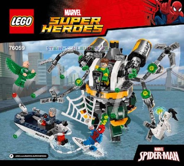 Lego Spiderman Bauanleitung -Doc Ock's Tentacle Trap- (76059)