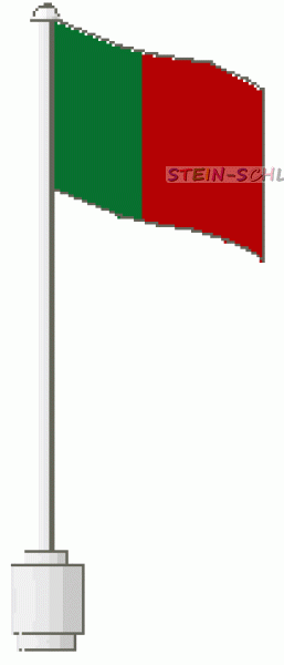 Lego Flagge bedruckt- Portugal- (777p12)